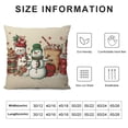 thumbnail image 5 of GOSMITH Merry Christmas Snowman Coffee Lumbar Throw Pillow Cover, Winter Xmas Holiday Farmhouse Cushion Case Decoration for Sofa Couch, 5 of 5