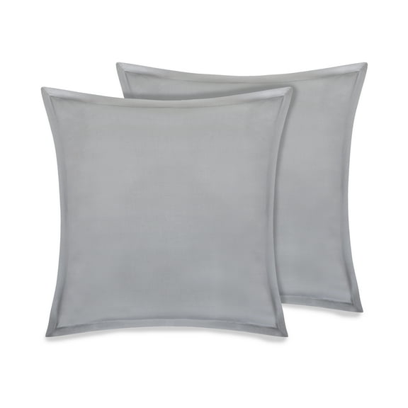 Delara GOTS Certified 100% Organic Cotton 2 Inch Flange Euro Sham Set of 2, 26"X26", Pia Paisley