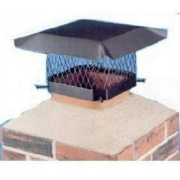 HY-C Shelter Chimney Cap - Rectangular Steel, Screw Mount, Durable - 9" x 13", Black