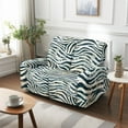 thumbnail image 7 of TSOVTHRID Zebra Stripe Print Loveseat Recliner Cover, 6 Pieces Washable Reclining Loveseat Covers with Elastic Bottom Vintage Sofa Furniture Protector for Pet Dog, 7 of 7
