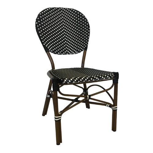 Aspen Brands CBC1 38" Tall Aluminum Framed Plastic Café Bistro Chair