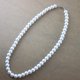 thumbnail image 1 of Collar corto de perlas de vidrio blanco de 8 mm para mujer, joyería de perlas de imitación, regalos de disfraces, 1 of 5