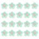 thumbnail image 1 of Uxcell 50-Pack Parches de Flores para Coser, Flores de Ganchillo Hechas a Mano de 1.6 Pulgadas para Ropa DIY [Verde Claro y Rosa], 1 of 1