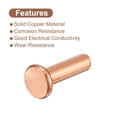 thumbnail image 4 of Unique Bargains 200Pack 3/32' x 5/16' Flat Head Copper Solid Rivets Fasteners Copper Tone, 4 of 4