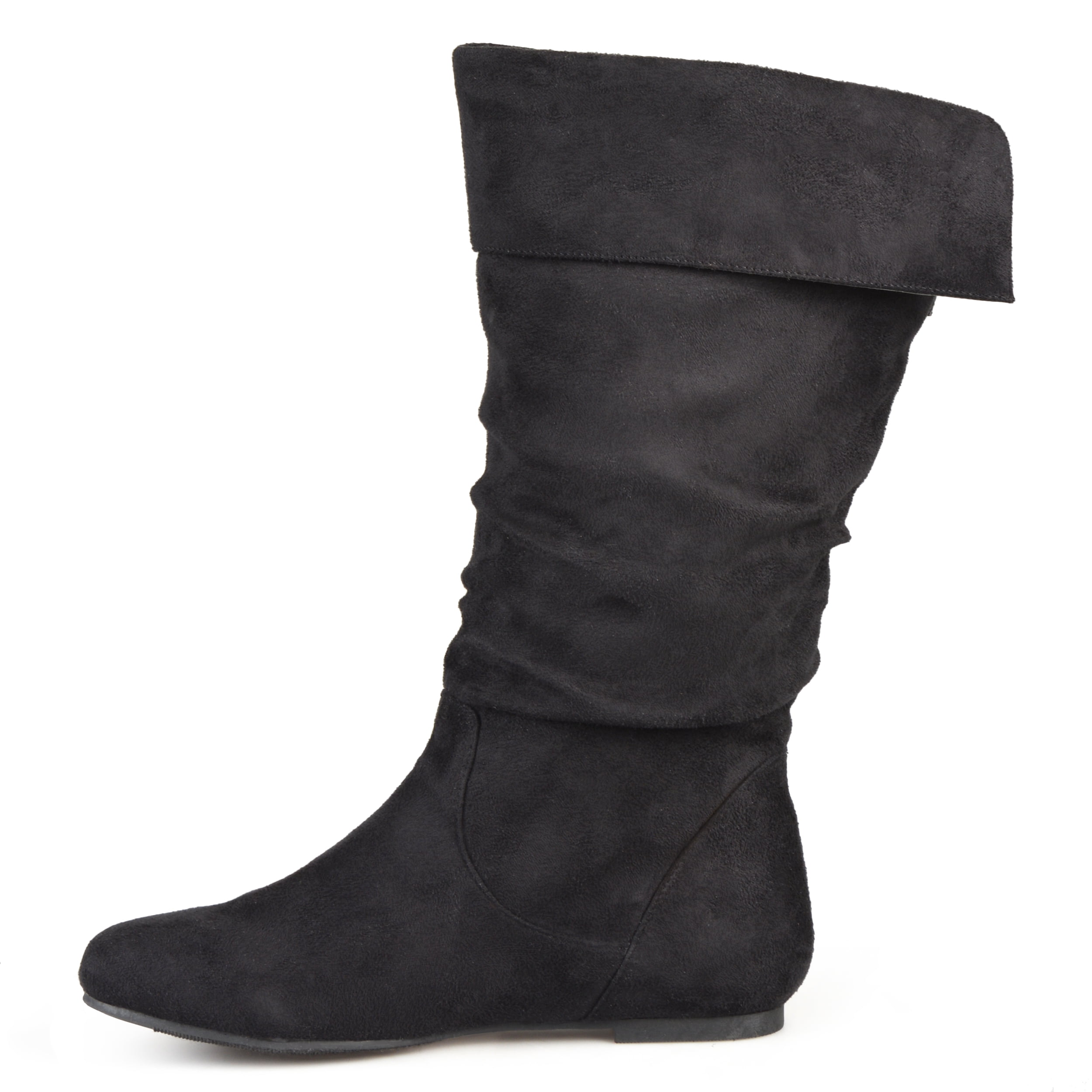 Journee Womens Shelley-3 Wide Calf Round Toe Mid Calf Boots