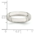 thumbnail image 3 of Auriga Fine Jewelry 925 Sterling Silver 4mm Flat with Step Edge Size 12 Band for Men, 3 of 6