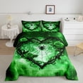 thumbnail image 2 of Feelyou Green Thorny Rose Full Size Comforter Sets for Couple, Gothic Spider Web Bedding Comforter Set, Romantic Love Heart Reversible Bedding Sets, Ultra Soft Bedroom Decor, 3 Pieces, 2 of 8