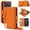 Orange, variant on For Apple iPhone 17 6.3"【RFID Blocking 】Diamond Grid Wallet Case Magnetic Flip Cover 7-Card Slots Zipper Pocket With Detachable Shoulder Strap And Wrist Strap,Rose gold,For iPhone 17
