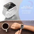 thumbnail image 4 of [2 Pack] for Apple Watch Series 8/7 45mm Case with Tempered Glass Screen Protector, Slim Guard Bumper Full Coverage Hard PC Cover for iWatch 45mm Accessories (Matte Silver, 45mm), 4 of 5