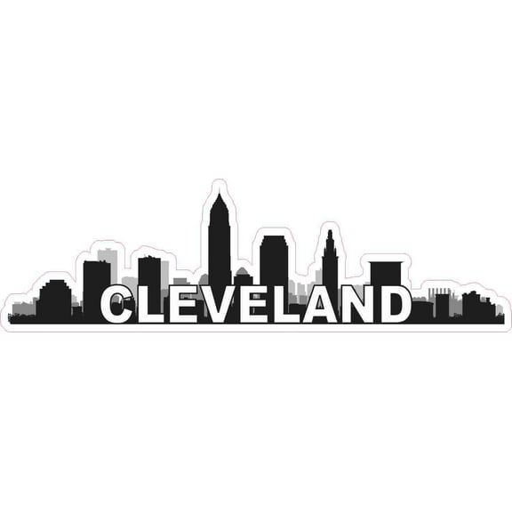 10in x 3in Cleveland Skyline Sticker