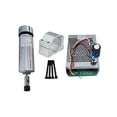 thumbnail image 2 of 500W ER11 ER16 Engraving Machine Round Spindle Motor Air-cooling Spindle 12000rpm DC Motor+ Power Supply+52mm Clamp For CNC ,Efficient Performance, 2 of 7