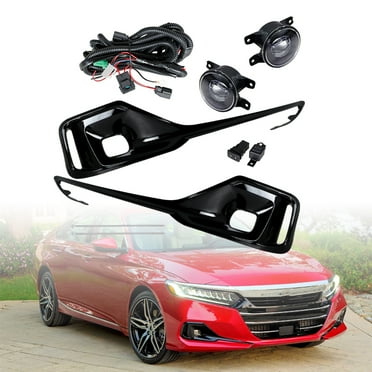 LABLT 2-Pack Front Bumper LED Fog Light Assembly with Cover Replacement for 2021 2022 Honda Accord HO2593147 HO2592147