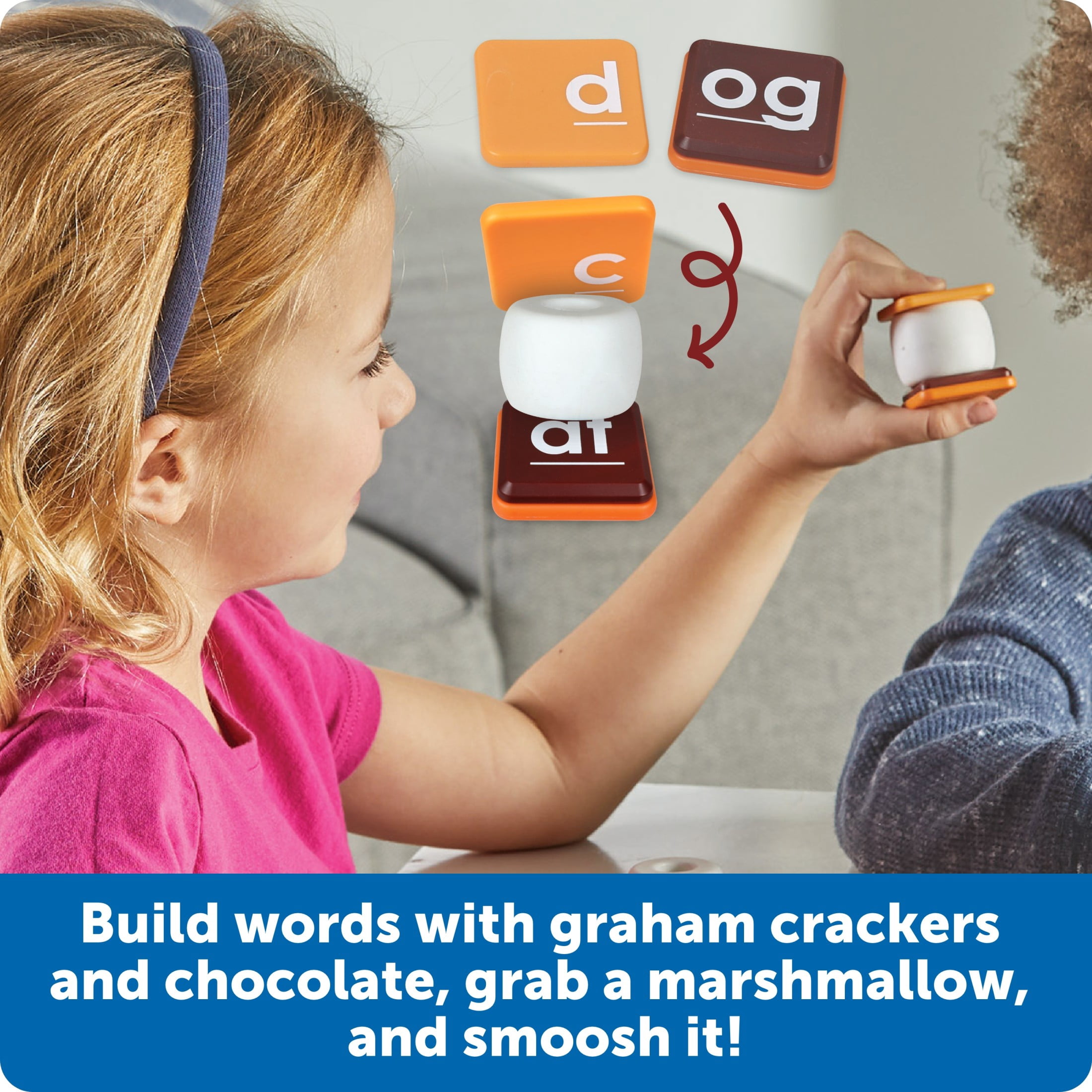 Learning Resources Let's Spell S'mores!, Alphabet Flash Cards, Word Games, Learn to Read, Dyslexia Tools for Kids, Ages 5+, 62 Pieces