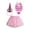 A002- Pink, variant on Desk Goose Outfit Birthday Set, Desktop Goose Outfits, Mini Desk Goose with Complete Birthday Costume, 23 Inches Cute Holiday Decor Accessories for Desk Goose Blue