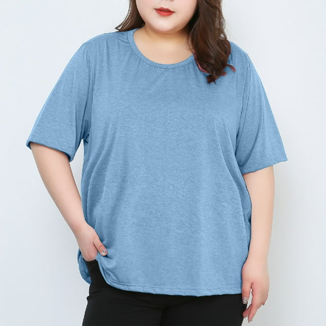 COM1950s Hauts pour Femmes Aguichant Décontracté, Hauts Décontractés pour Femmes, Haut de Maternité Extensible à Manches Courtes T-Shirt Ample à Manches Courtes pour Femmes Grande Taille Robe de Maternité à Manches Courtes