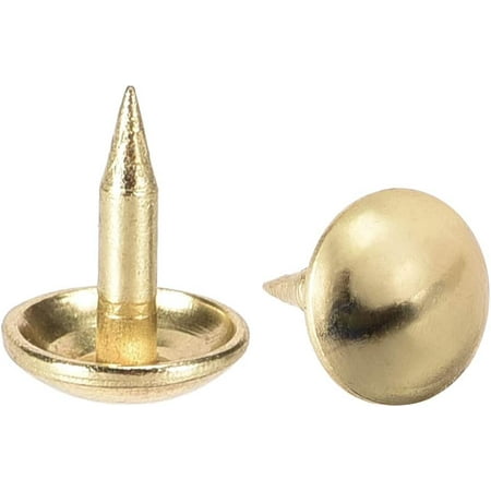 

Upholstery Nails Tacks 8mm Dia 10mm Height Round Thumb Push Pins Gold Tone for Furniture Sofa Headboards 100 PcsGold Tone-