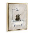 thumbnail image 3 of Stupell Industries Cottage Highland Cow Bubble Bath Gold Floating Frame Canvas Art, 25 x 31, by Yvette St. Amant, 3 of 8