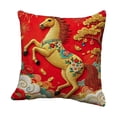thumbnail image 2 of CaiYueKe Year of the Horse Pillow Cover 45x45cm - Decorative Throw Pillow Case for Sofa Bed Chair Living Room Bedroom Home Decor Cushion, 2 of 7