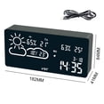 thumbnail image 2 of Reloj Despertador Digital Led, Reloj De Temperatura Y Humedad, Aplicación Wifi, Red Inalámbrica Inteligente, Reloj Electrónico, Reloj De Mesa Speravity HA017893-00, 2 of 7