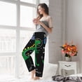thumbnail image 6 of Picia Space Dino Cartoon Black Womens Soft Woven Cotton Elastic Waistband Sleep Pajama Pant Lounge Sleep Pant With Pockets And Drawstring-XX-Large, 6 of 9