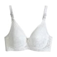 thumbnail image 2 of Hrsba Womens Summer Bra,Plus Size Bra for Womens,Women's Soft Steel Bra Summer Lace Thin Breathable Adjustable Sagging No Sponge Plus Size Bra, 2 of 4
