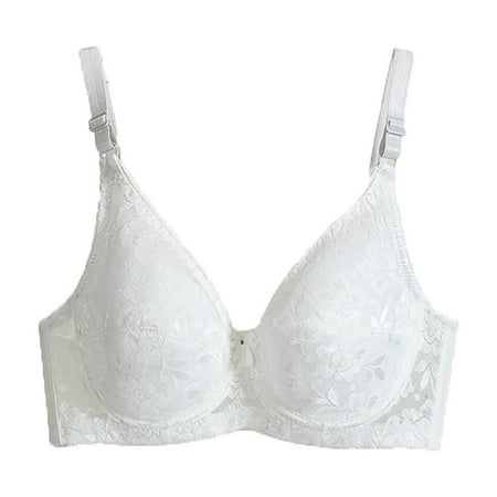 Yyeselk Women s Minimizer Bras Comfort Soft Underwire Full Coverage Bras Push Up Breathable Non-Padded Bra Daily Bra White XL