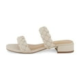 thumbnail image 2 of CUSHIONAIRE Women's Nan Two Band Braided Low Block Heel Slide Sandal +Memory Foam, 2 of 5