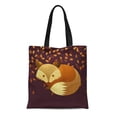 thumbnail image 1 of NUDECOR Canvas Tote Bag Fall Cute Autumn Fox Seasonal Patterns Reusable Handbag Shoulder Grocery Shopping Bags, 1 of 1