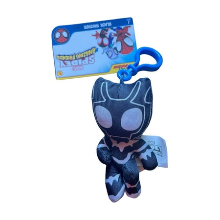 Marvel Spidey and his Amazin Friends Stuffed Keychain, Black Panther