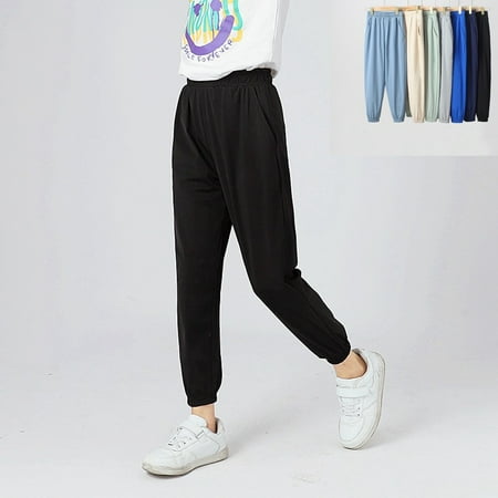 

ESHOO 4-11T Little Boys Girls Loose Sweatpant Sports Cargo Pants Kids Summer Quick Dry Street Dance Jogger