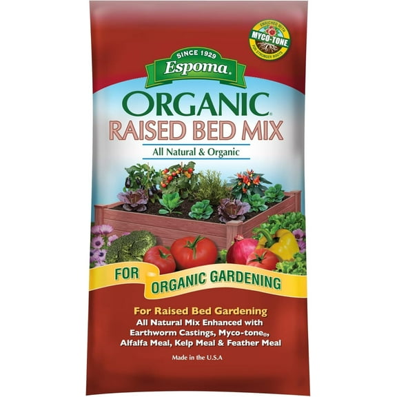 LZQP Organic Raised Bed Mix - All Natural and Organic Potting Soil Mix for Growing Vegetables and Herbs in Raised Garden Beds. for Organic Gardening.1.5 Cubic Foot Bag