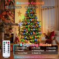 thumbnail image 3 of Jnaurb Battery Operated Rope Lights for Outside, 33FT 100LED 8 Modes Battery Operated String Lights, Waterproof Christmas Fairy Light with Remote for Outdoor Indoor Patio Xmas Party Decor - Multicolor, 3 of 7