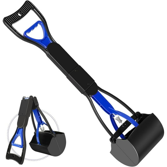 ZLF Pooper Scooper for Large Small Dogs, Folding Dog Poop Scooper, Durable Spring and Premium Materials，Easy to Use for Grass, Dirt, Gravel Pick Up Shovel