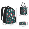 thumbnail image 2 of Disketp Amanita Mushroom Mochila Estampada de Gran Capacidad con Lonchera y Estuche, Set de 3 Piezas para Estudiantes, 2 of 7