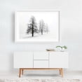 thumbnail image 2 of The forest of fog - Photography Winter Foggy Snow Nature Landscape Minimalist Woodland White Framed Wall Art Print 12 x 18 inches, 2 of 3
