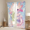 thumbnail image 3 of Homewish Cartoon Animal Axolotl Blackout Curtains Set of 2 (52x84 Each),Pink Kawaii Salamander Window Curtains,Pink Blue Curtains and Drapes,For Teens,Microfiber Bedroom Decor, 3 of 6