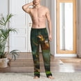 thumbnail image 4 of Salouo Intellectual Frog Pond Print Pajama Pants for Men, Lounge Pants Elastic Waistband Casual Men's sleepwear Loungewear Sleep Pajama Pant -XX-Large, 4 of 7