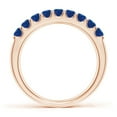 thumbnail image 2 of ANGARA Natural Shared Prong Set Half Eternity Sapphire Wedding Band in 14K Rose Gold for Women (Size-2.5mm) | September Birthstone, Anniversary, Jewelry Gift for Women | Natural Blue Sapphire Ring, 2 of 10