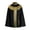 Black, variant on Unisex Patchwork Satin Medieval Cape Stand Collar Cloak for Christmas Halloween Party Vampires Easter Cosplay Costume