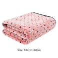 thumbnail image 3 of Pet Dogs Cats Blanket Bed Cover Fluffy Fleece Fabric Soft Warm Dot Print Blanket Throw, 3 of 5