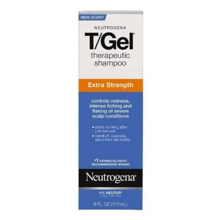 neutrogena t gel shampoo extra strength for dandruff seborrheic dermatitis 6oz 177ml (pack of (Best Products For Seborrheic Dermatitis)