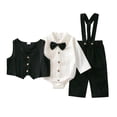 thumbnail image 3 of Ruiwill Newborn Boys Outfits Set Long Sleeve Tops And Pants Set Solid Color Boys Clothing Sets Fall Winter, 3 of 7