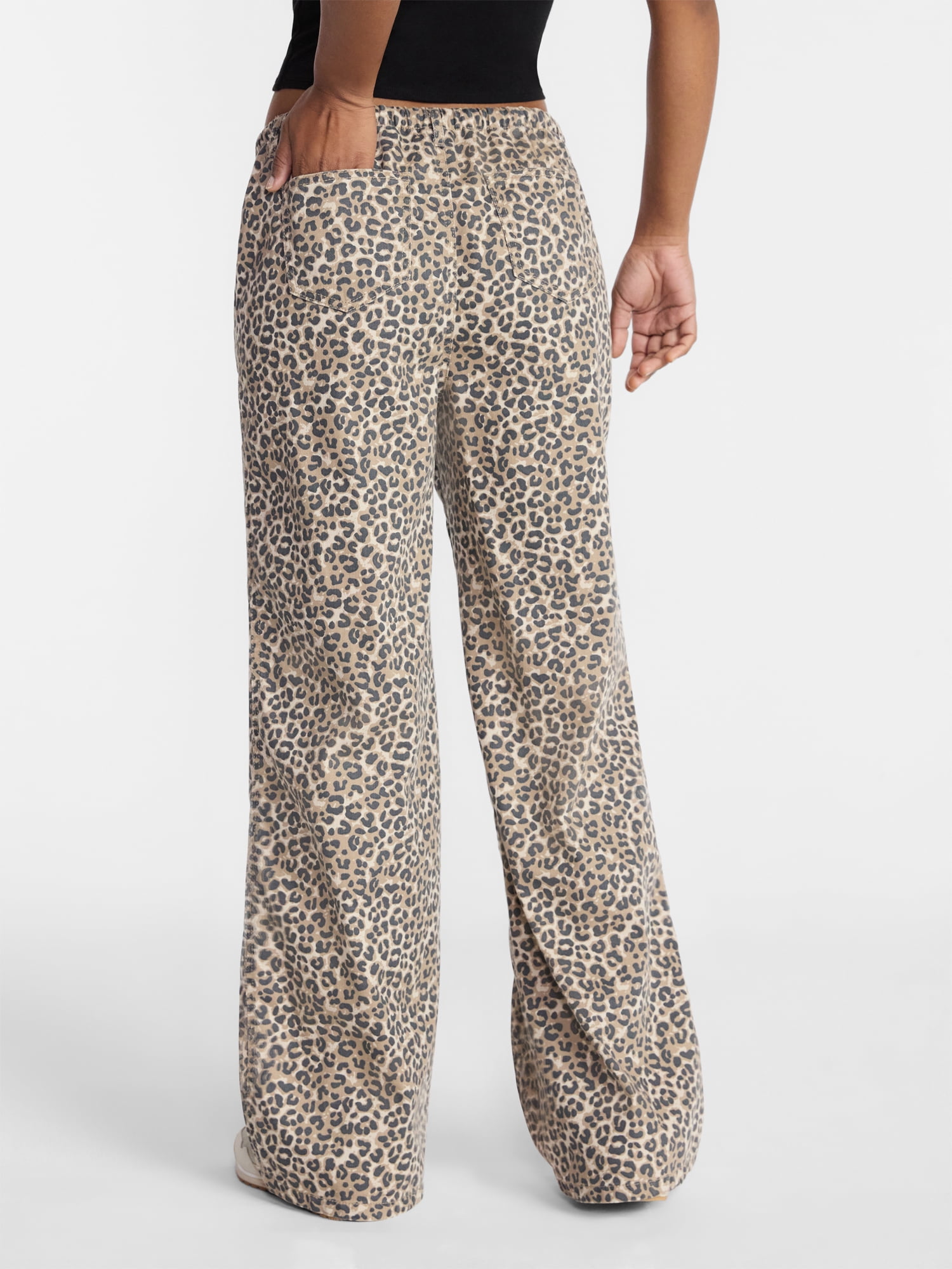 No Boundaries Mini Waist Wide Leg Pants, 31" Inseam, Women's XXS-XXL