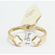 Crown & Ivy Gold Hinged Bangle Bracelet