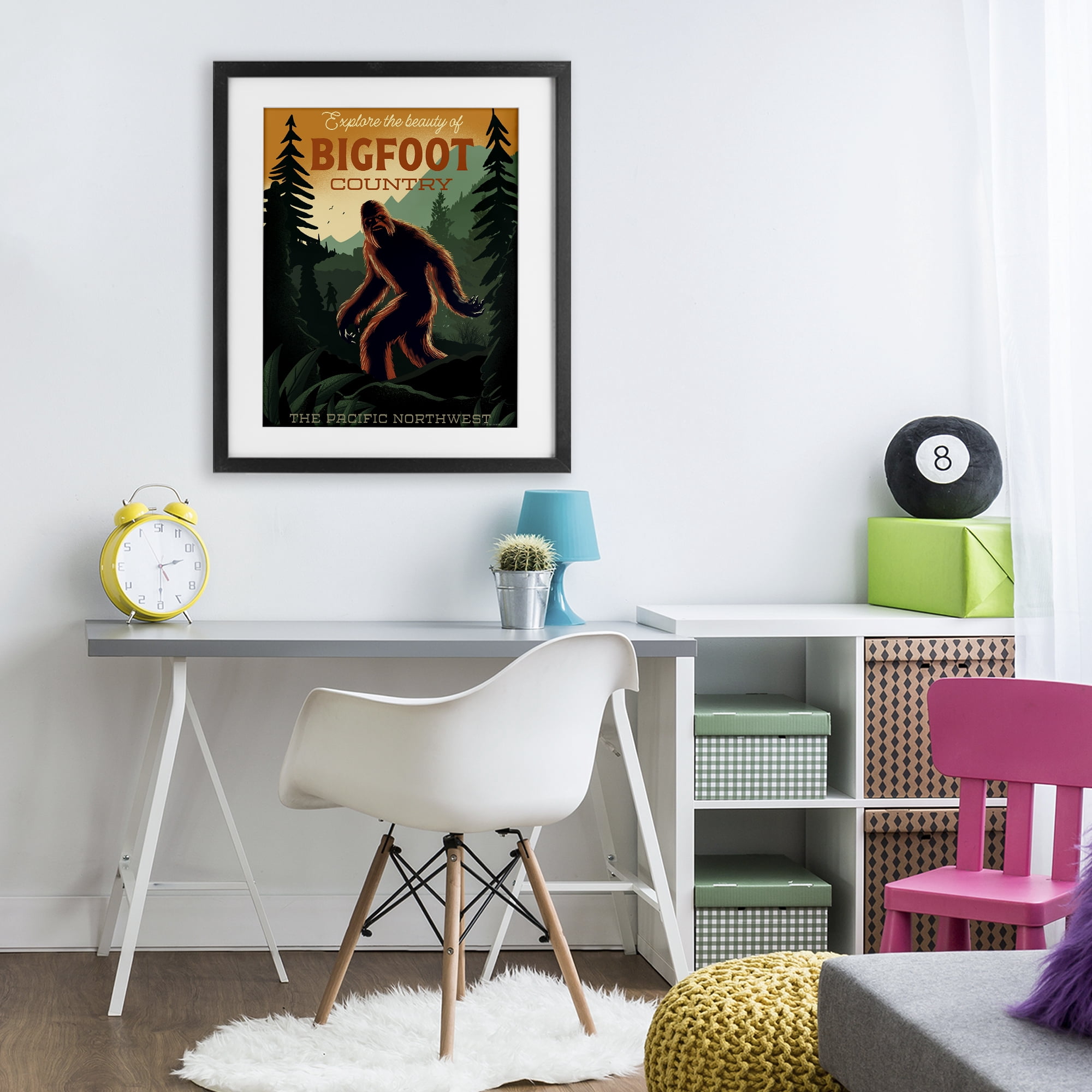 Stupell Industries Cryptid Tourism Wildlife Black Framed Print Under Glass, design by Omar Escalante