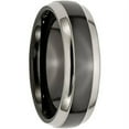 thumbnail image 4 of Titanium Black Ti Two-tone 7mm Polished Band, 4 of 9