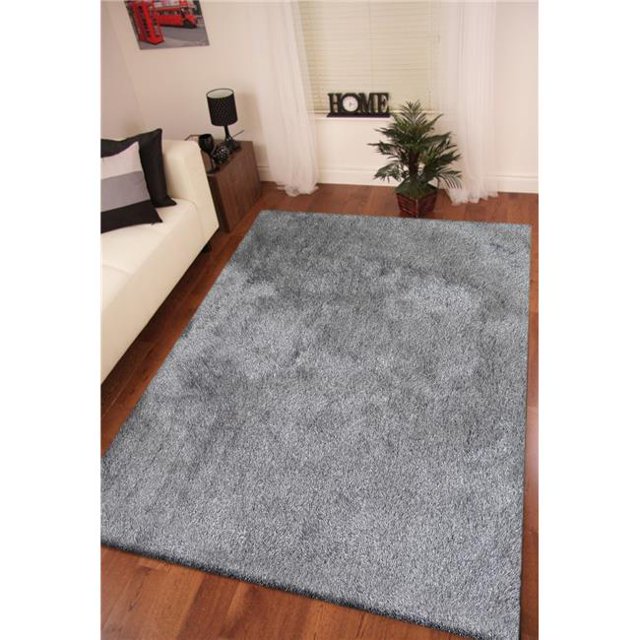Amazing Rugs NL1002-57 5 x 7 ft. Fancy Shaggy Hand Tufted Area Rug in Grey
