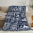 thumbnail image 4 of Dallas Football Fans Style Throw Blanket Football Team Decor Gifts for Travell Men Women Boy Soft Football Sports Blanket 50"" x 60"", 4 of 6