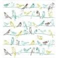 thumbnail image 3 of Ambesonne Animal Duvet Cover Sets, Birds Sitting on Wires, 2-King, Pale Green Brown, 3 of 7