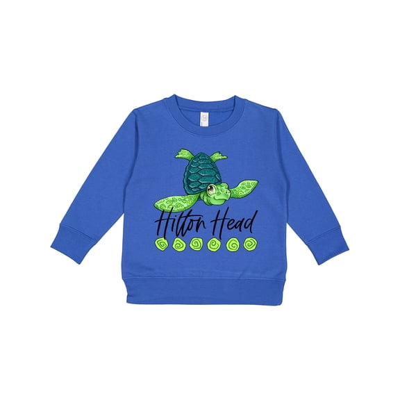 Inktastic Hilton Head Cute Smiling Sea Turtle Toddler Sweatshirt